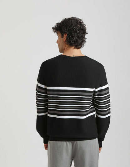 Maglia girocollo colorblock