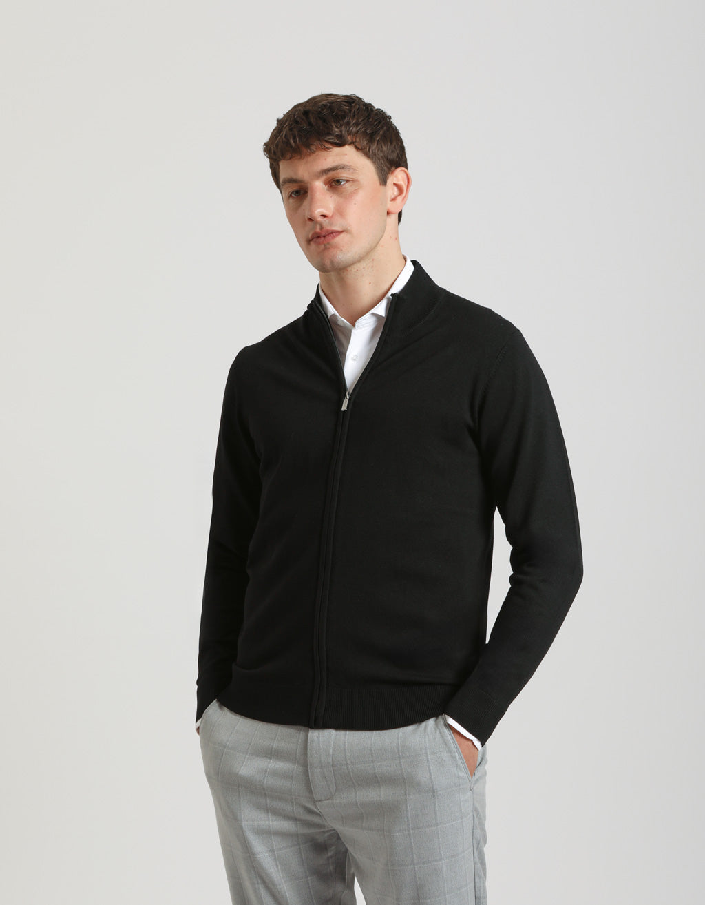 Cardigan con zip
