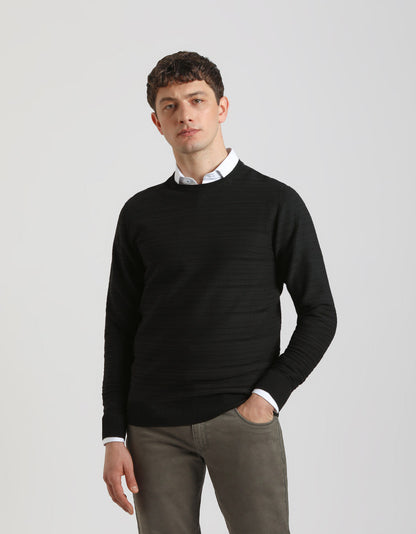 Maglia girocollo strutturata