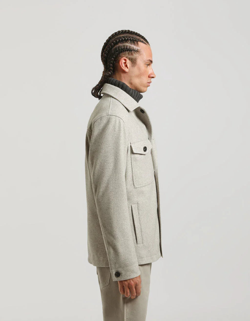 Giacca camicia con bottoni