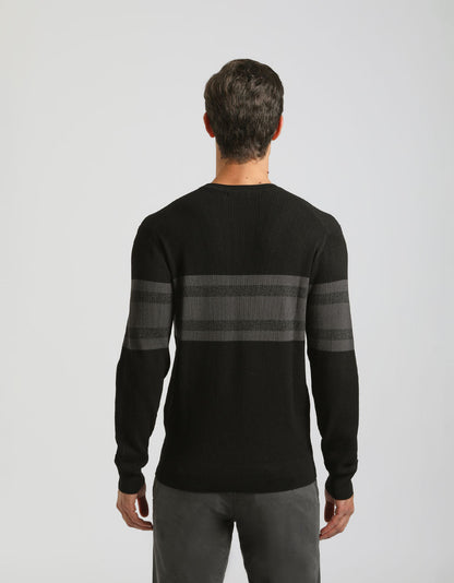 Maglia girocollo colorblock