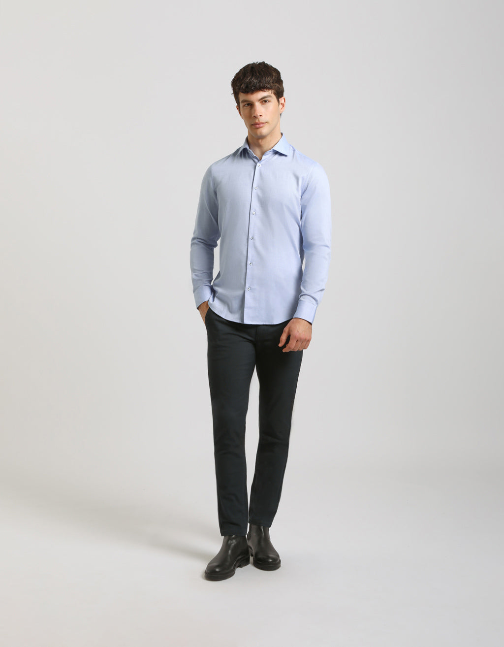 Pantaloni chino microfantasia