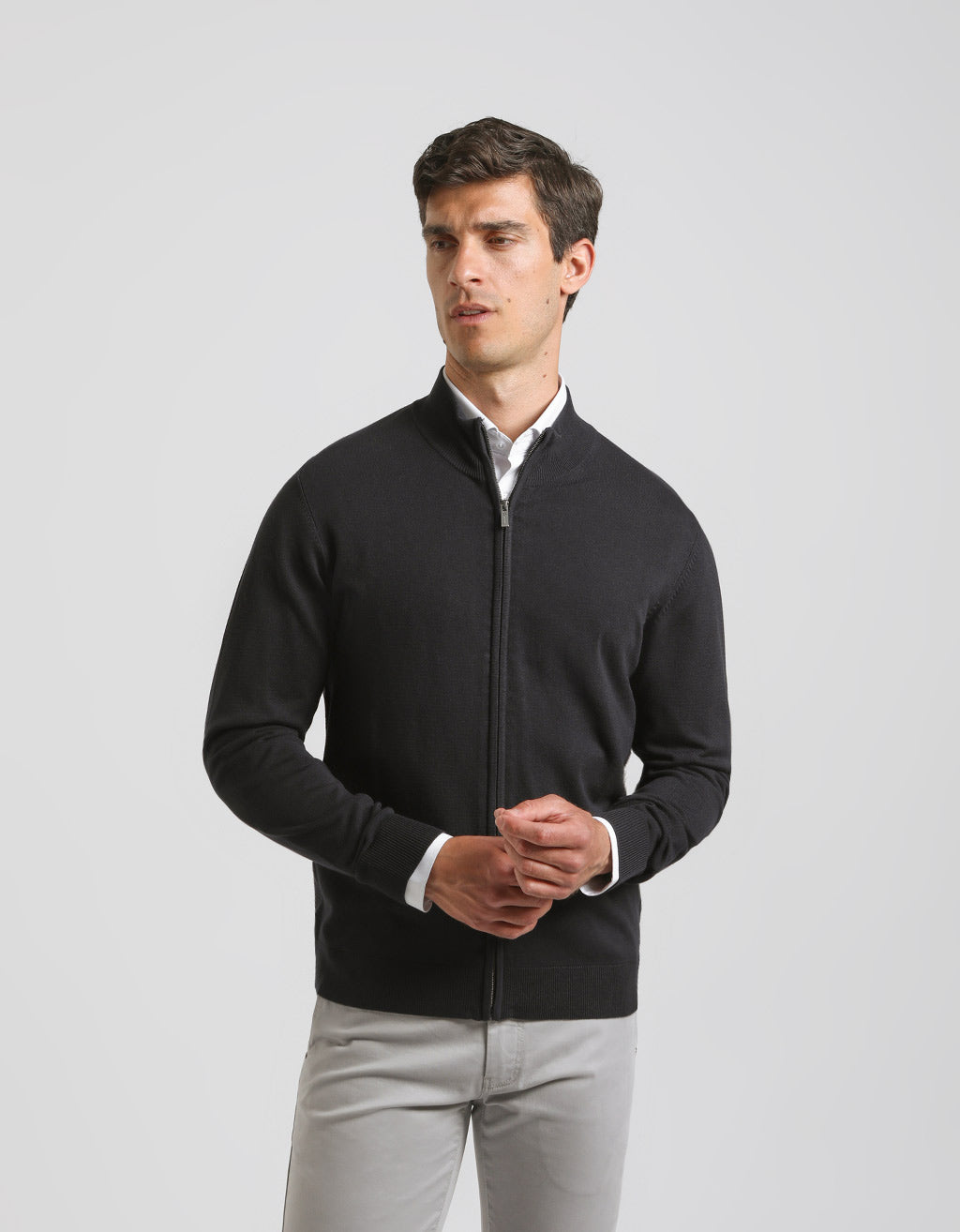 Cardigan con zip