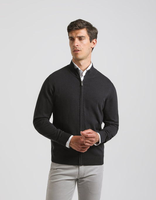 Cardigan con zip