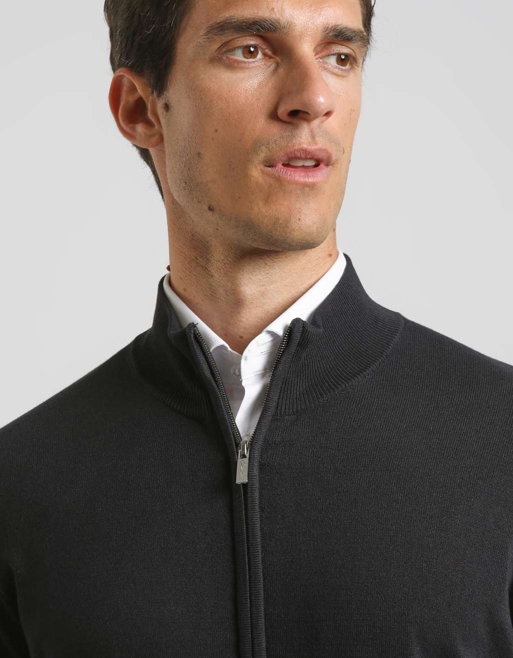 Cardigan con zip