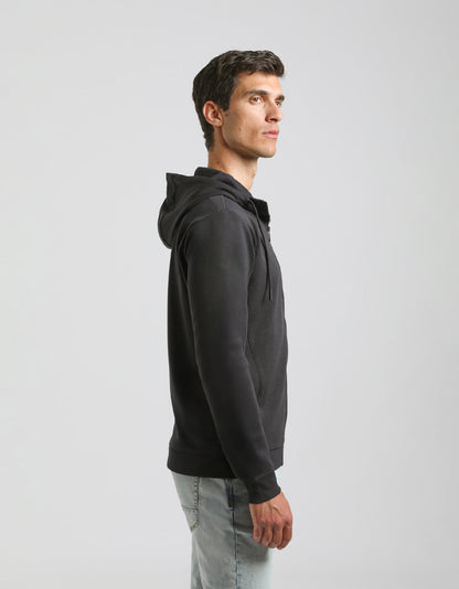 Felpa zip con cappuccio