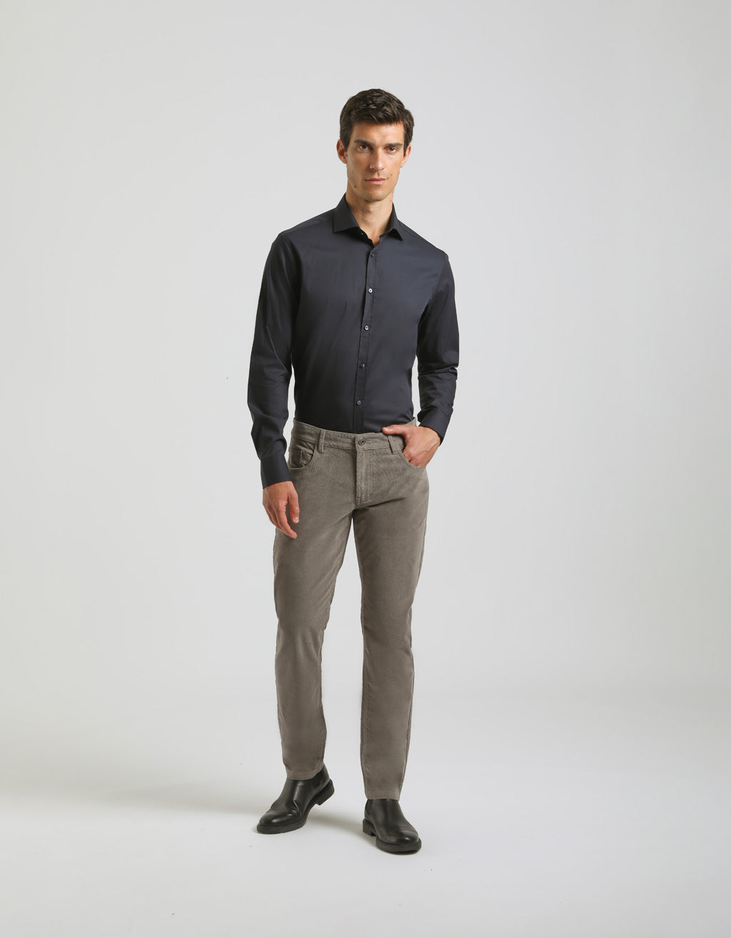 Pantaloni cinque tasche di velluto