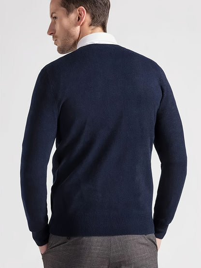 Maglione Girocollo In Maglia Tinta Unita